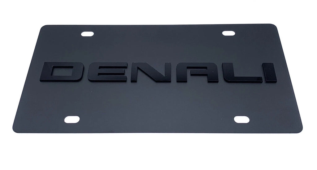 Black 3D License Plate Emblem for GMC Denali (2014–2020)