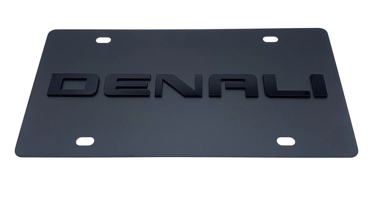 Black 3D License Plate Emblem for GMC Denali (2014–2020)