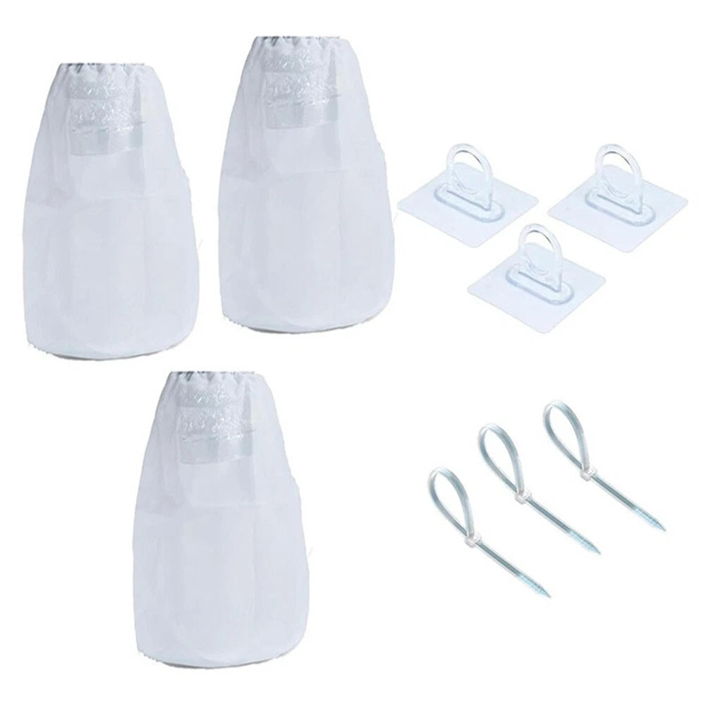 3X Dryer Vent Lint Catcher Bags for Universal Fit (No Drilling Required)