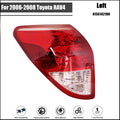 Taillight Assembly for Toyota RAV4 (2006–2008) Halogen Red Left Side