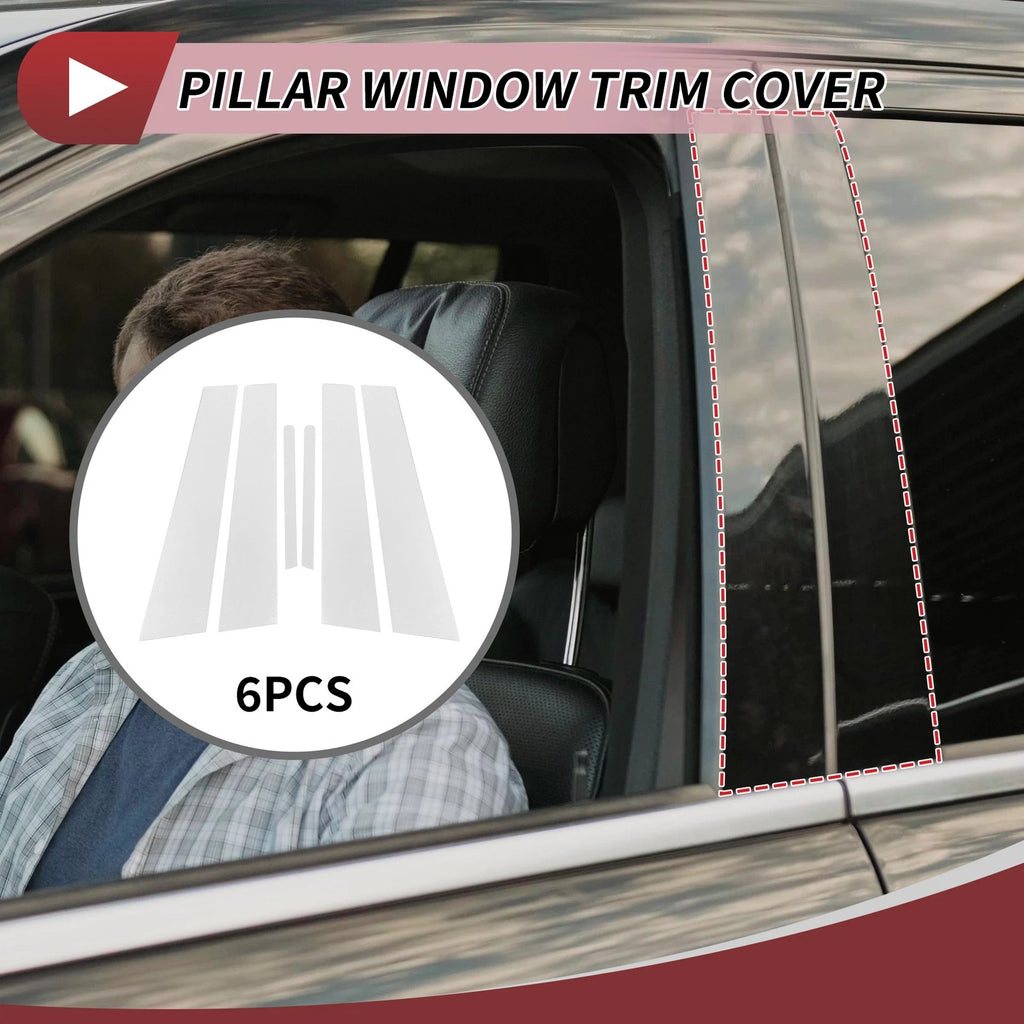 6 Pcs Door Pillar Window Trim for Kia Forte Cerato (2014–2018) Chrome