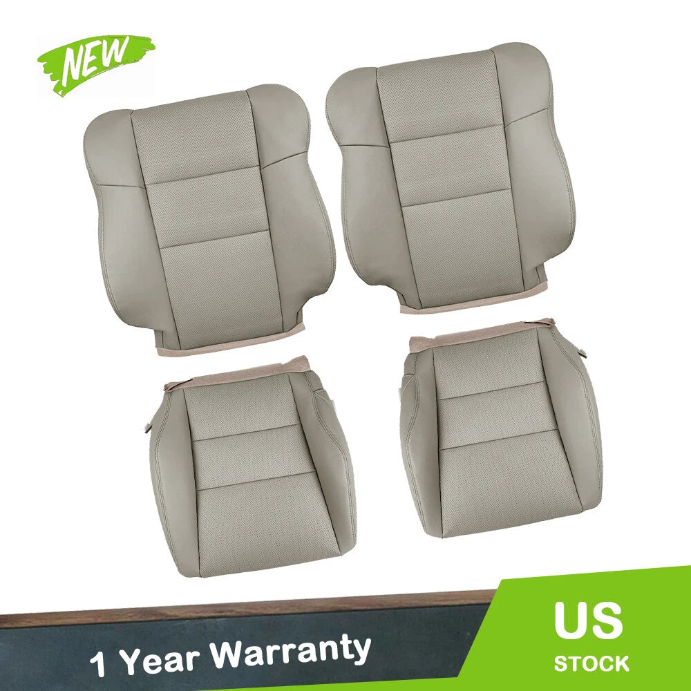 Leather Cover Set for Acura RDX (2007–2012) Gray Perforated Front Seats