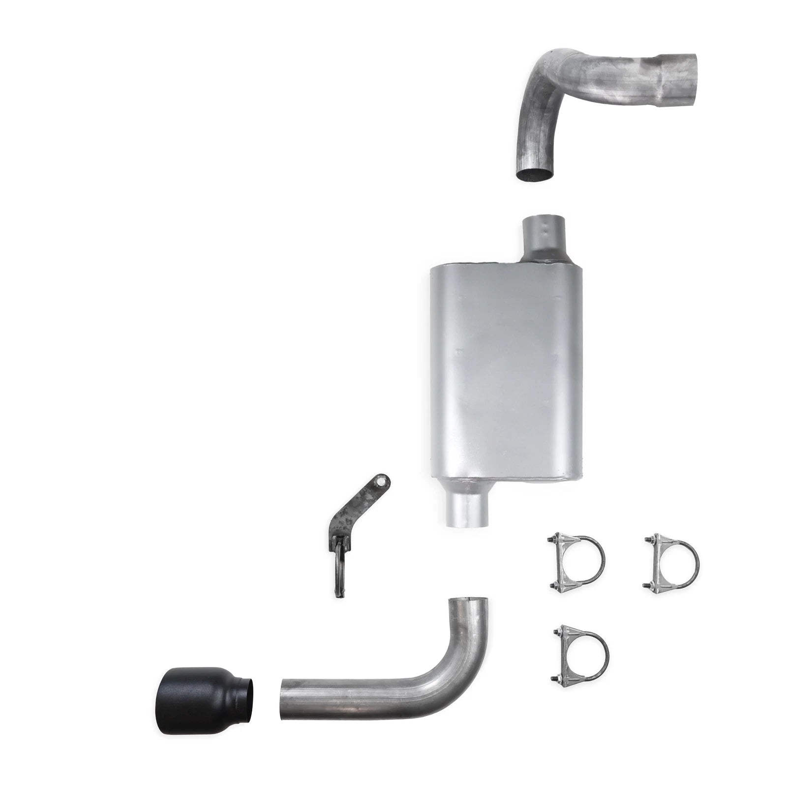 2.5" Single Exhaust Kit for Jeep Wrangler (2018–2025) - 2 Chamber, Double Wall Tip