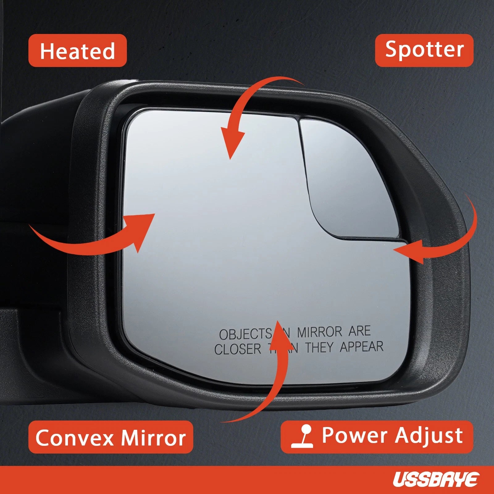 Side Mirror for Ford Maverick (2022–2024) W/Spotter Heated Power Adjust 5Pin