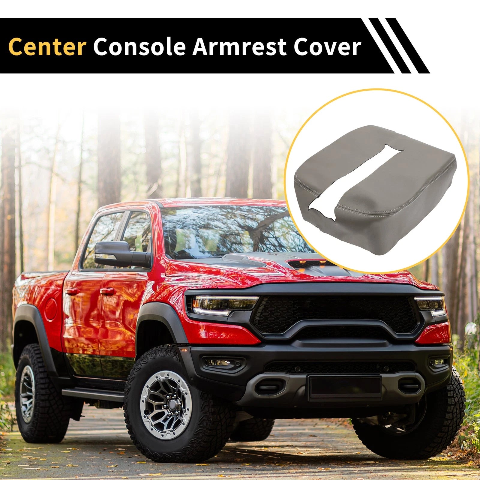 Armrest Protector for Chevrolet Silverado (Microfiber Leather, Grey)