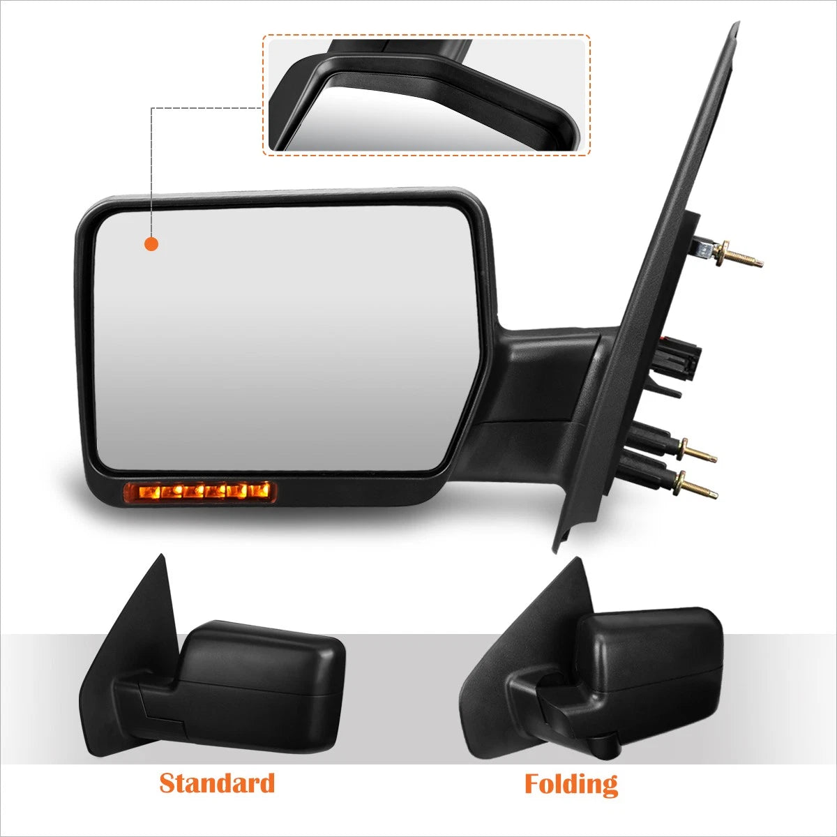 Right Side View Mirror with LED Signal Lamp for Ford F150 (2004–2014)