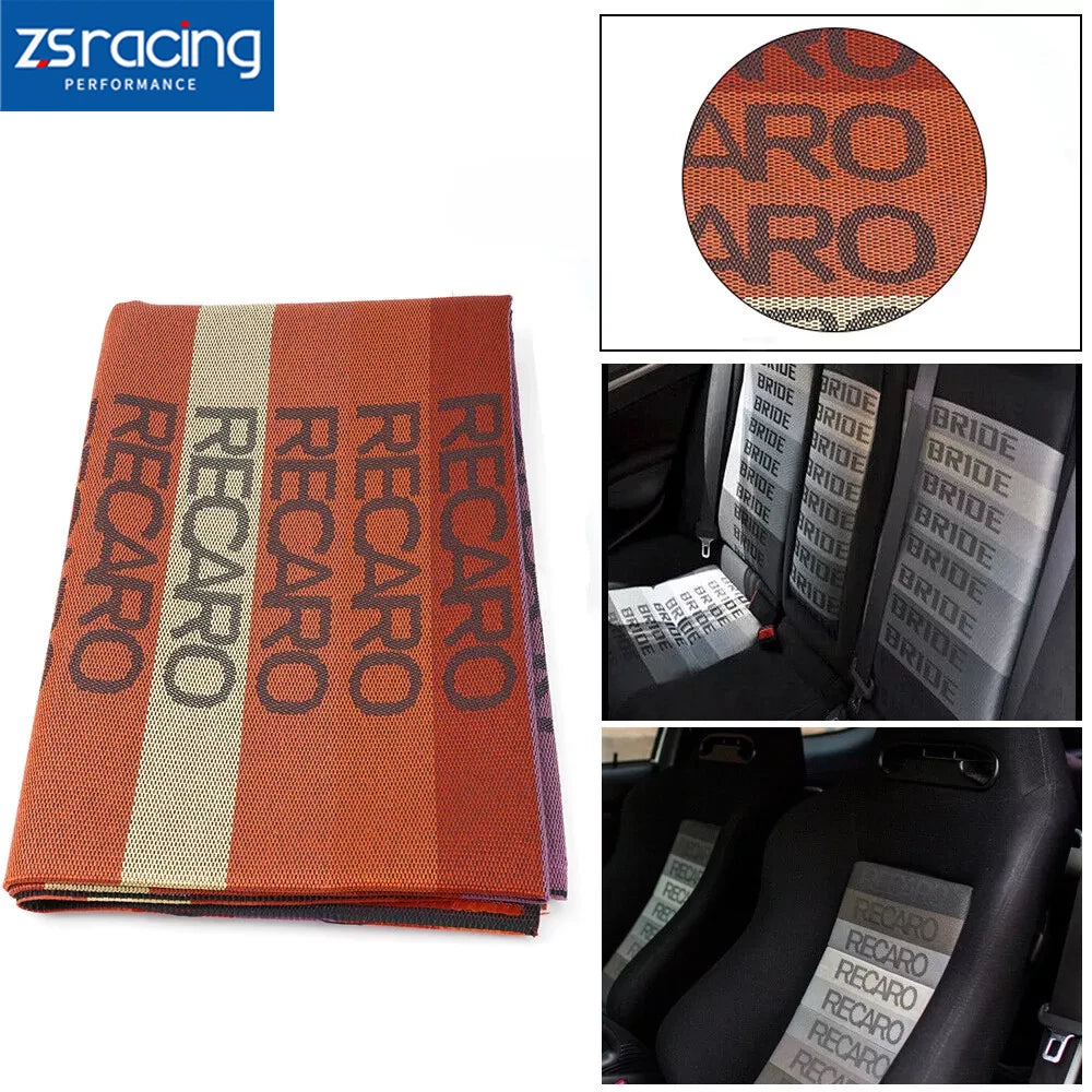 Orange JDM Fabric Cloth for Car Seat Panel Armrest Decoration (2M×1.6M)