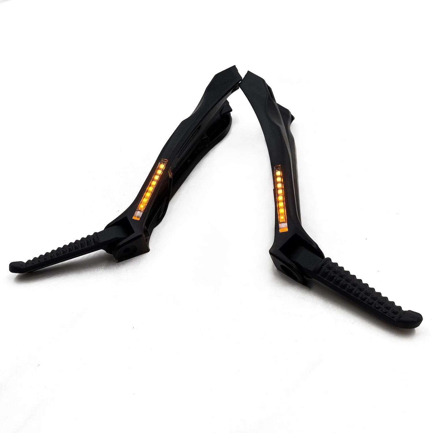 Black Rear Passenger Footpeg Footrest w/ LED Signal for Yamaha YZF R1 (2004–2008)