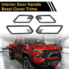 Interior Door Handle Bezel Cover for Chevy Colorado (2023–2024) Carbon Fiber