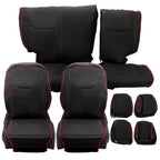 Custom Fit Seat Covers for Jeep Wrangler JK 4-Door (2013–2017) Red & Black