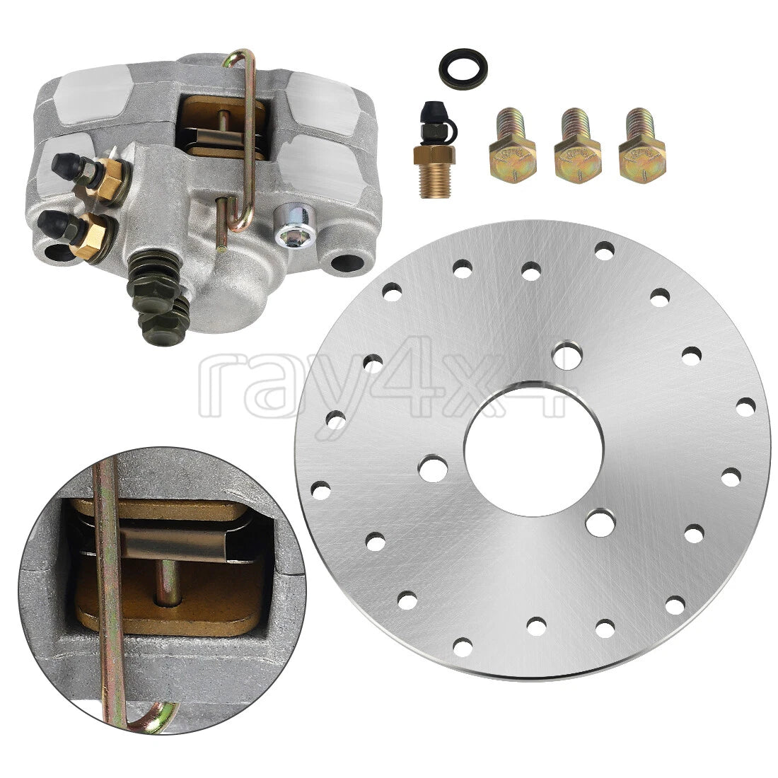Rear Brake Caliper & Disc Rotor Set for Polaris Trail Boss 325 (2001–2002)