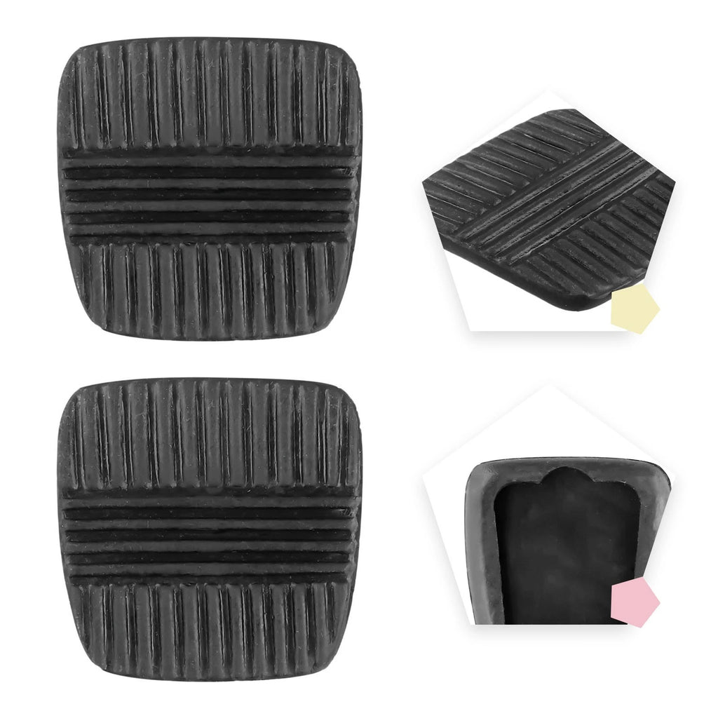Set of 2 Brake Clutch Pedal Rubber Pads for