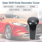 Carbon Fiber Gear Shift Knob Decorator Cover for Mazda CX-5 (2017–2023)