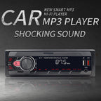 12V Car MP3 Player with AUX and Colorful Lights for Universal Fit