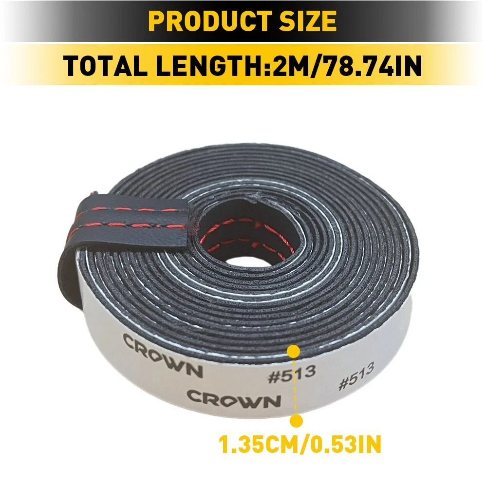 2M PU Leather Dashboard Trim Moulding Line Sticker for Universal Vehicles