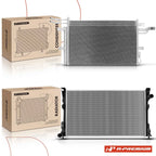 Radiator and A/C Condenser with Drier for Lincoln MKS (2013–2016)