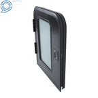 Entry Door for RV Teardrop Trailer (26" W x 32" H) Black Driver Side