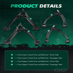 Set of 4 Control Arms with Ball Joints for Chevrolet Tahoe (2007–2016)