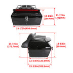 Top Case Tail Box Luggage Trunk with LED Light for Harley Honda