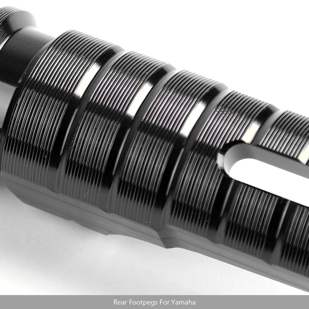 MT10 Black CNC Rear Pegs for Yamaha MT07, FZ10, FZ07, MT09, FZ09 (2014–2023)