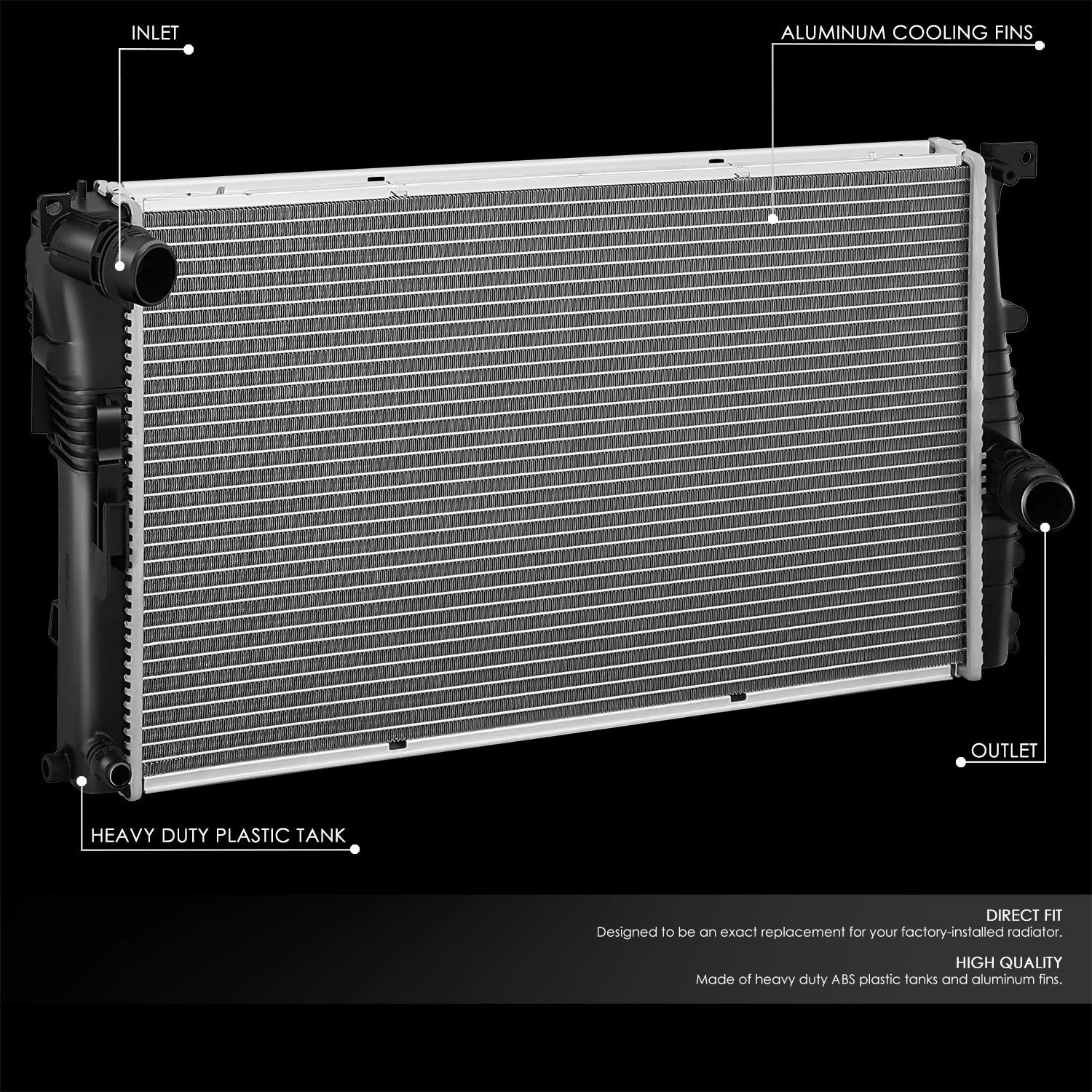 OE Style Aluminum Core Radiator for BMW 328D (2014–2018) DPI13571