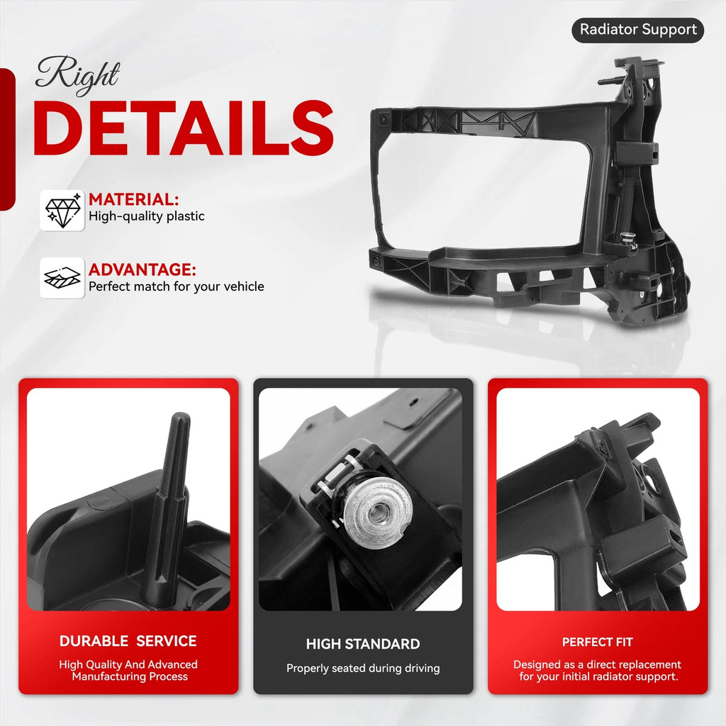 Right Radiator Support Headlight Mount Bracket for Ram 1500 2500 (2013–2024)