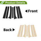 8 Pcs Pillar Window Trim for Chevy Trailblazer (2002–2009) Black
