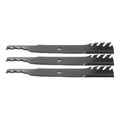 Set of 3 Toothed Mulcher Blades for John Deere 425 430 445 455 (60" Deck)