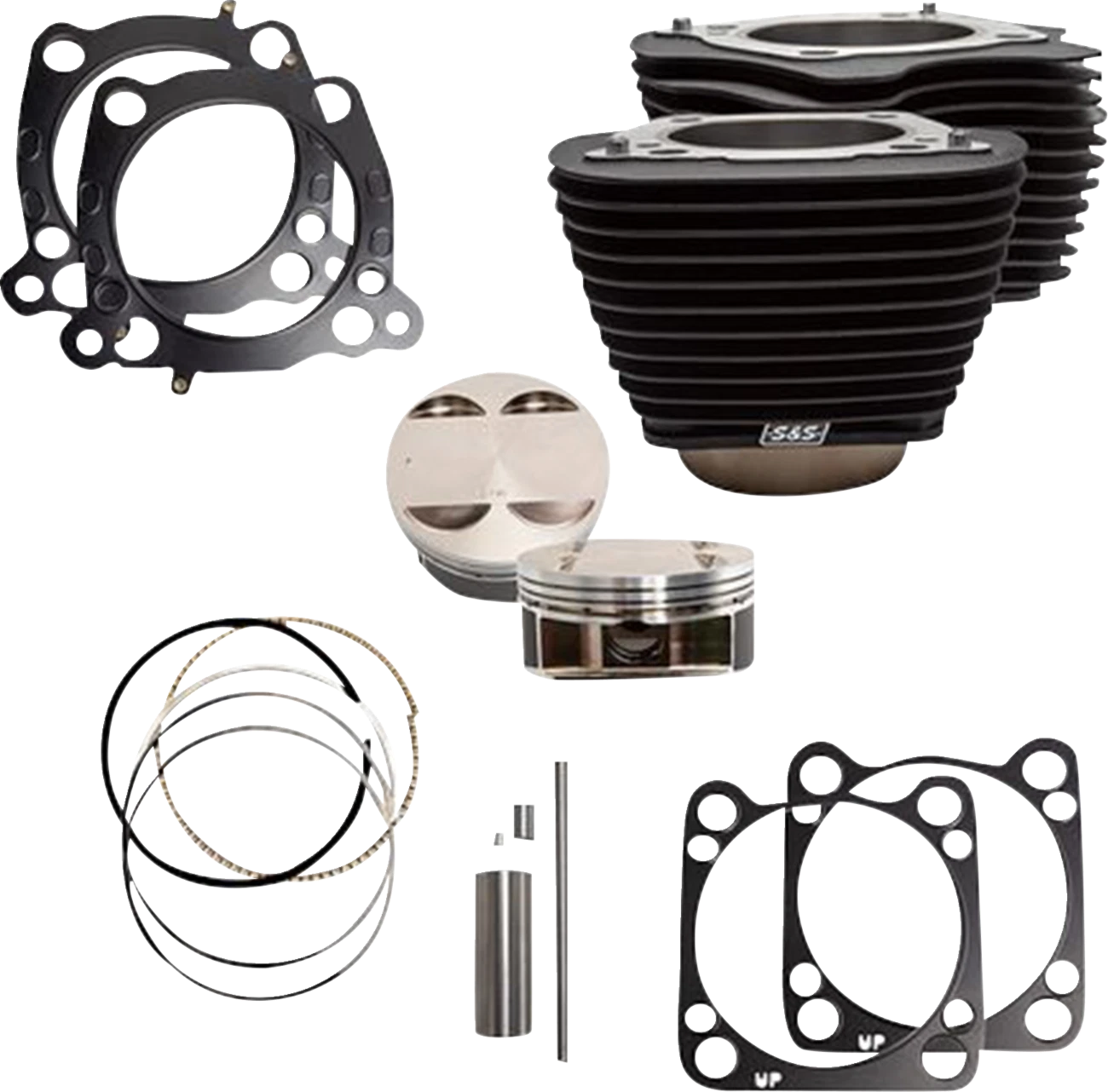 S&S Cycle 124" Big Bore Cylinder Kit for M8 107" (No Highlights)
