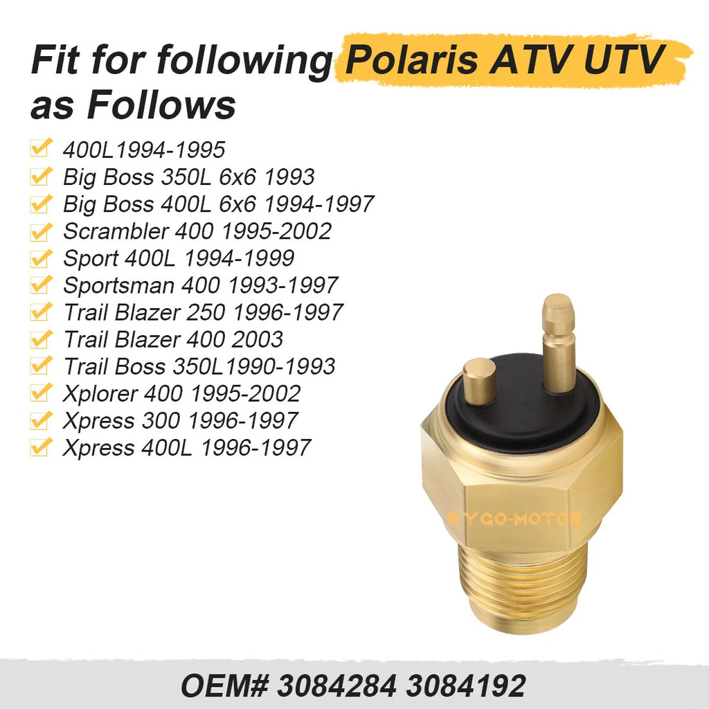 Fan Heat Temperature Sensor Switch for Polaris Scrambler 400 (3084284, 3084192)