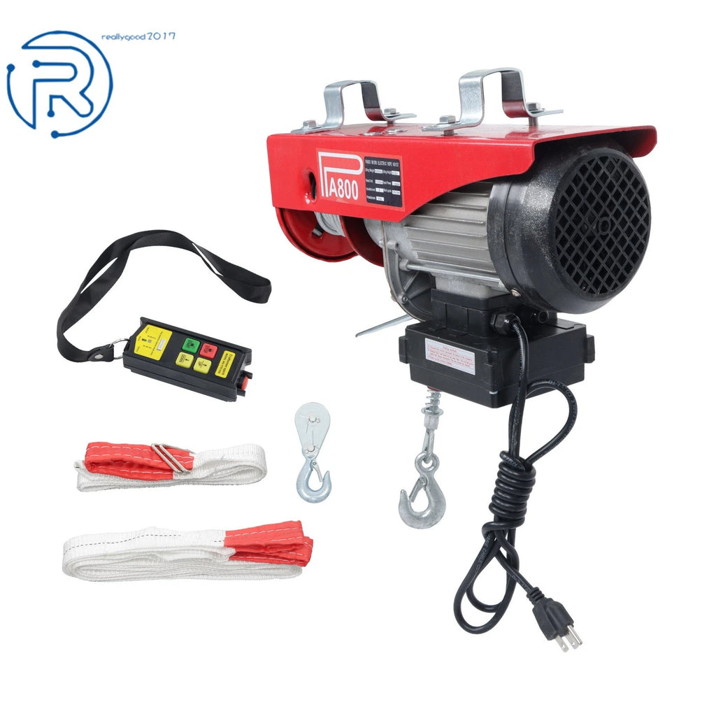Mini Electric Hoist PA800 1760lbs 110V 1350W Wireless Remote Control