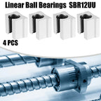 Set of 4 SBR12UU Linear Ball Bearings 12mm ID x 39mm OD x 27mm Length