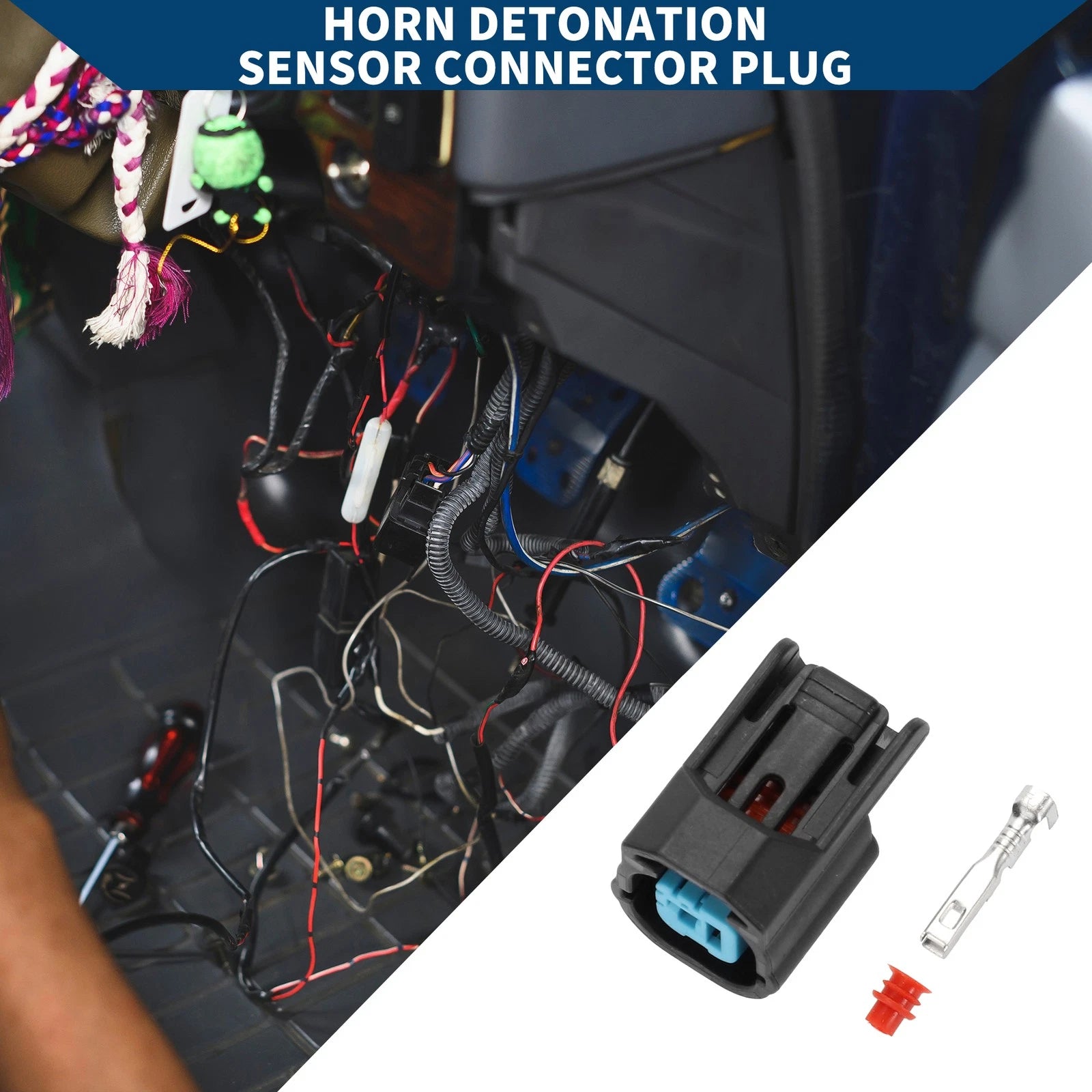 1 Pin Horn Detonation Sensor Connector Plug for Honda Fit Odyssey CRV Civic (2001–2023)