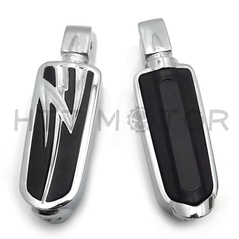 Chrome Lightning Footpegs for Kawasaki Vulcan 1500 1600 1700 (1996–2010)