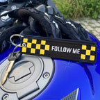 Funny Men Cool Double Side Embroidery Car Auto Motorcycle Slogan Keychain Tag for 2x