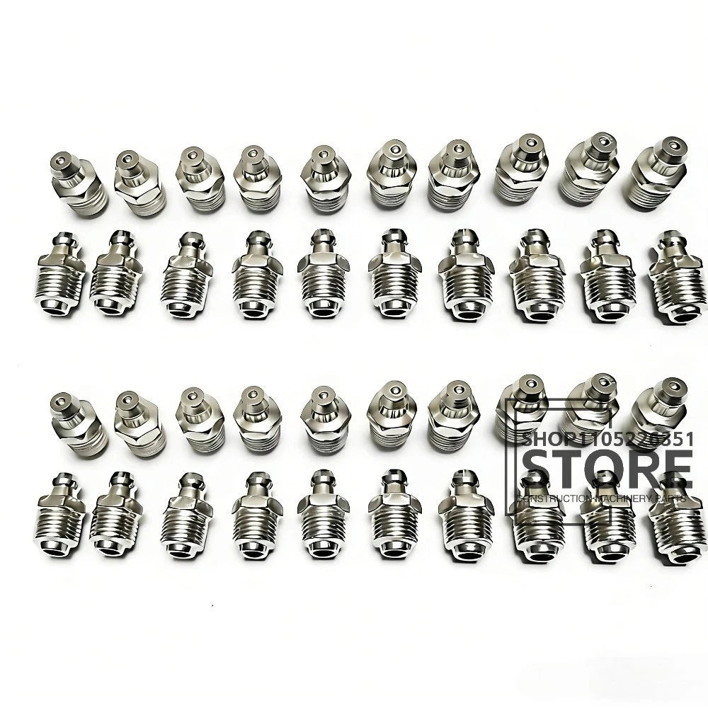 50pcs M6 Stainless Steel Grease Nipples Metric External Thread