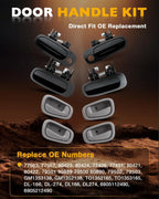 Door Handle Set with Lock Cylinder & Key for Toyota Prizm (1998-2002)