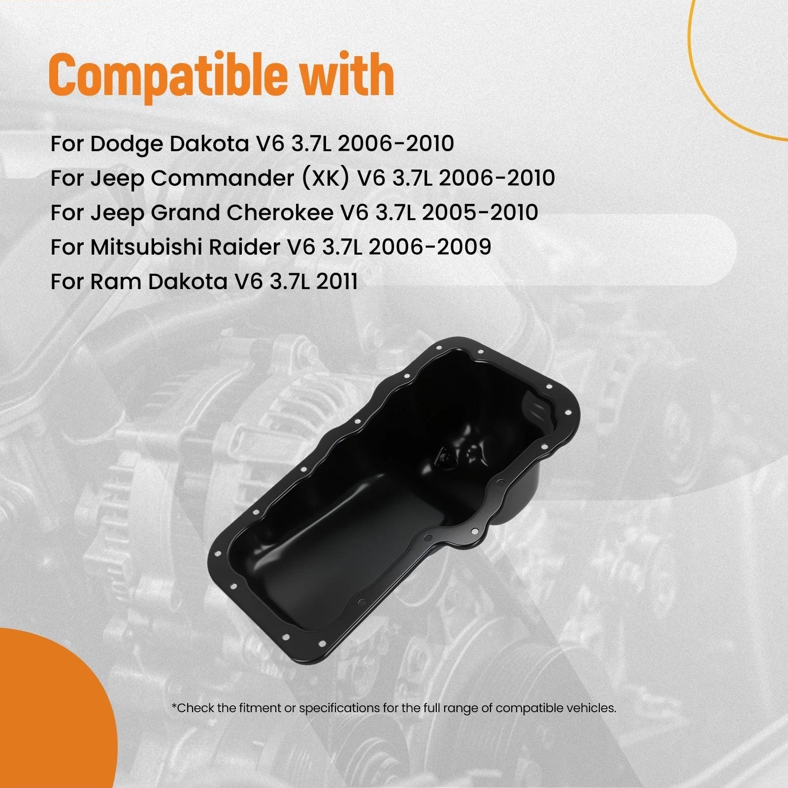 Oil Pan Assembly for Mitsubishi Raider/Dodge Dakota 3.7L (2006–2010)