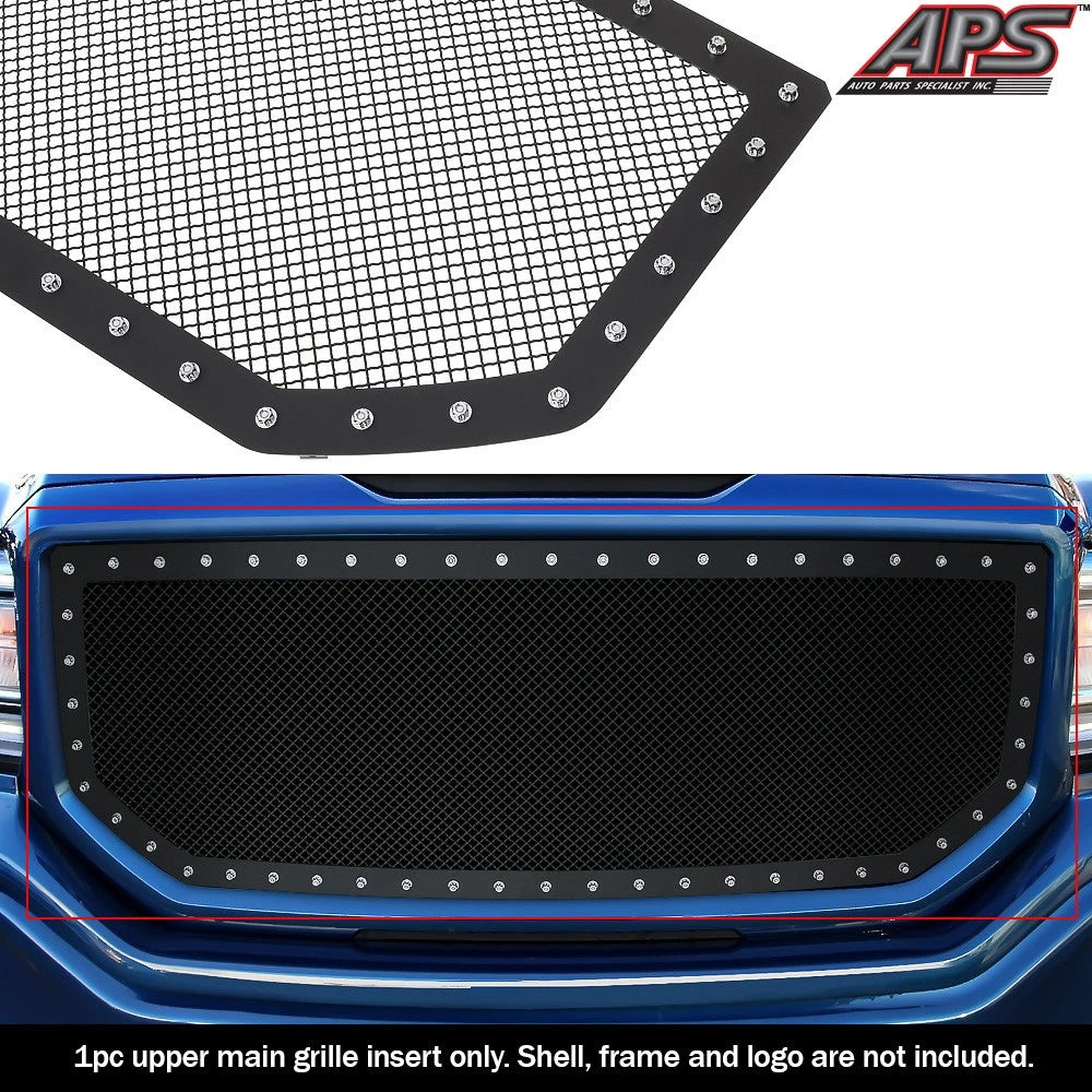 Stainless Steel Black Mesh Grille for GMC Sierra 1500 (2016-2018)