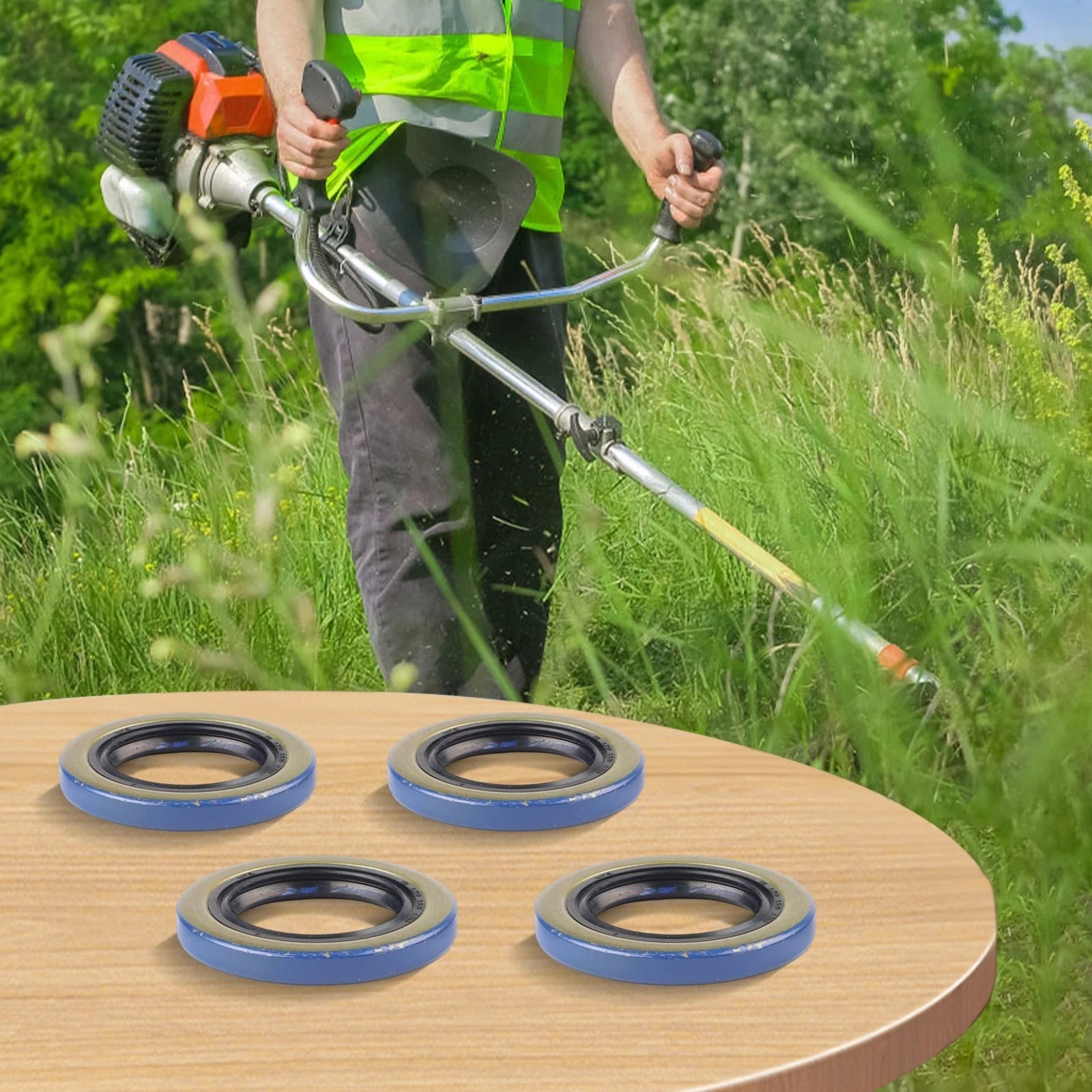 Set of 4 Double Lip Seals for Trailer Axles (34823, 12192TB)