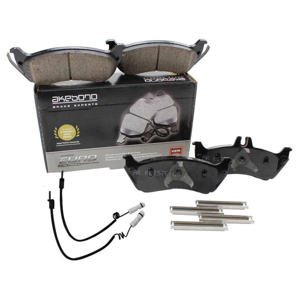 Set of 4 Akebono Rear Ceramic Disc Brake Pads for Mercedes-Benz W163 (1998–2005)