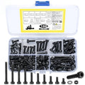186 Pcs Hex Cap Bolts Screws Nuts Washers for Automotive Applications
