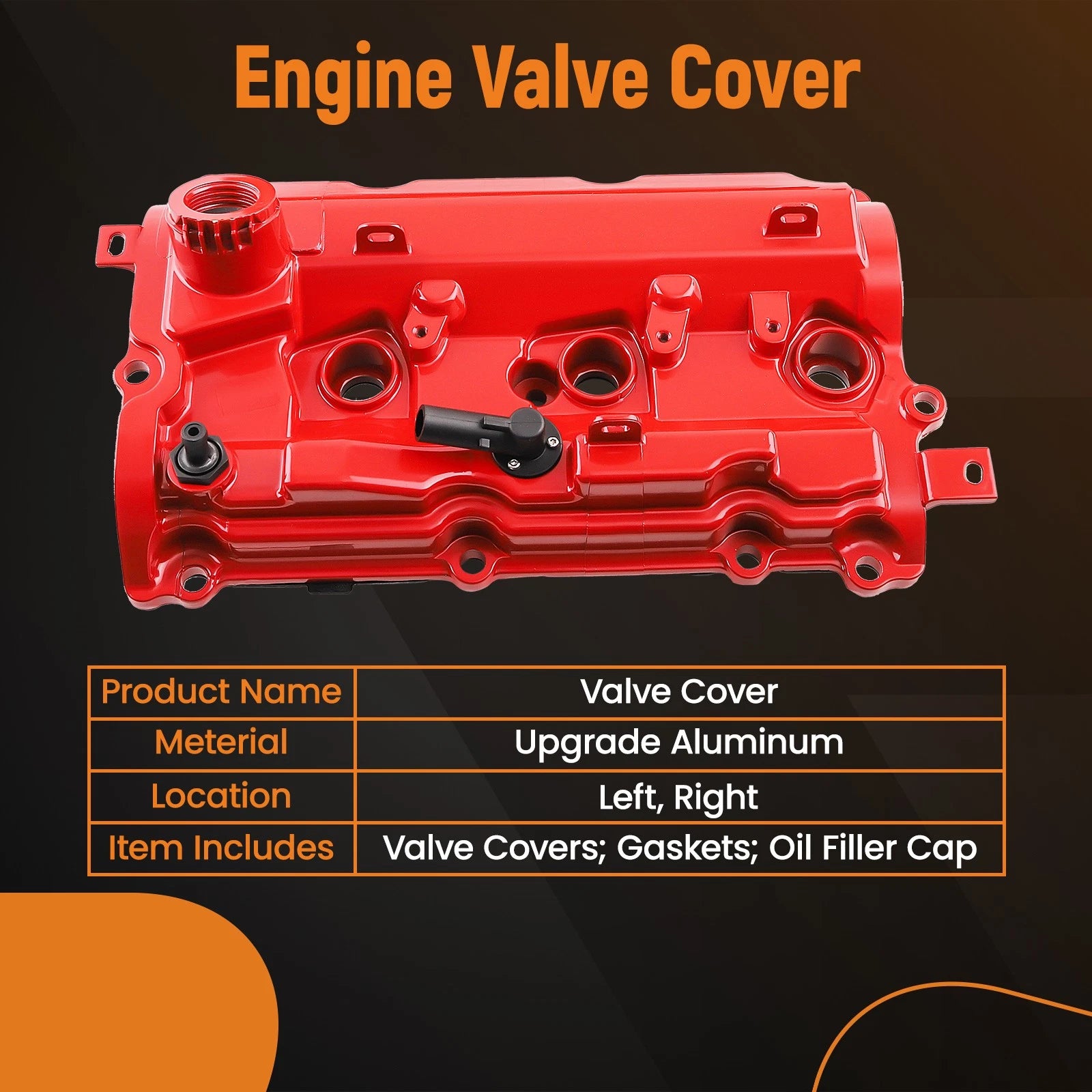 Aluminum Engine Valve Cover with Gaskets for Infiniti EX37 FX37 (2013)