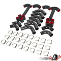 12Pcs Turbo 2.5" Aluminum Intercooler Piping Kit for Universal Fit