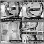 LED DRL Strip for Chevy Silverado (2007–2014) - Chrome Housing Clear Corner