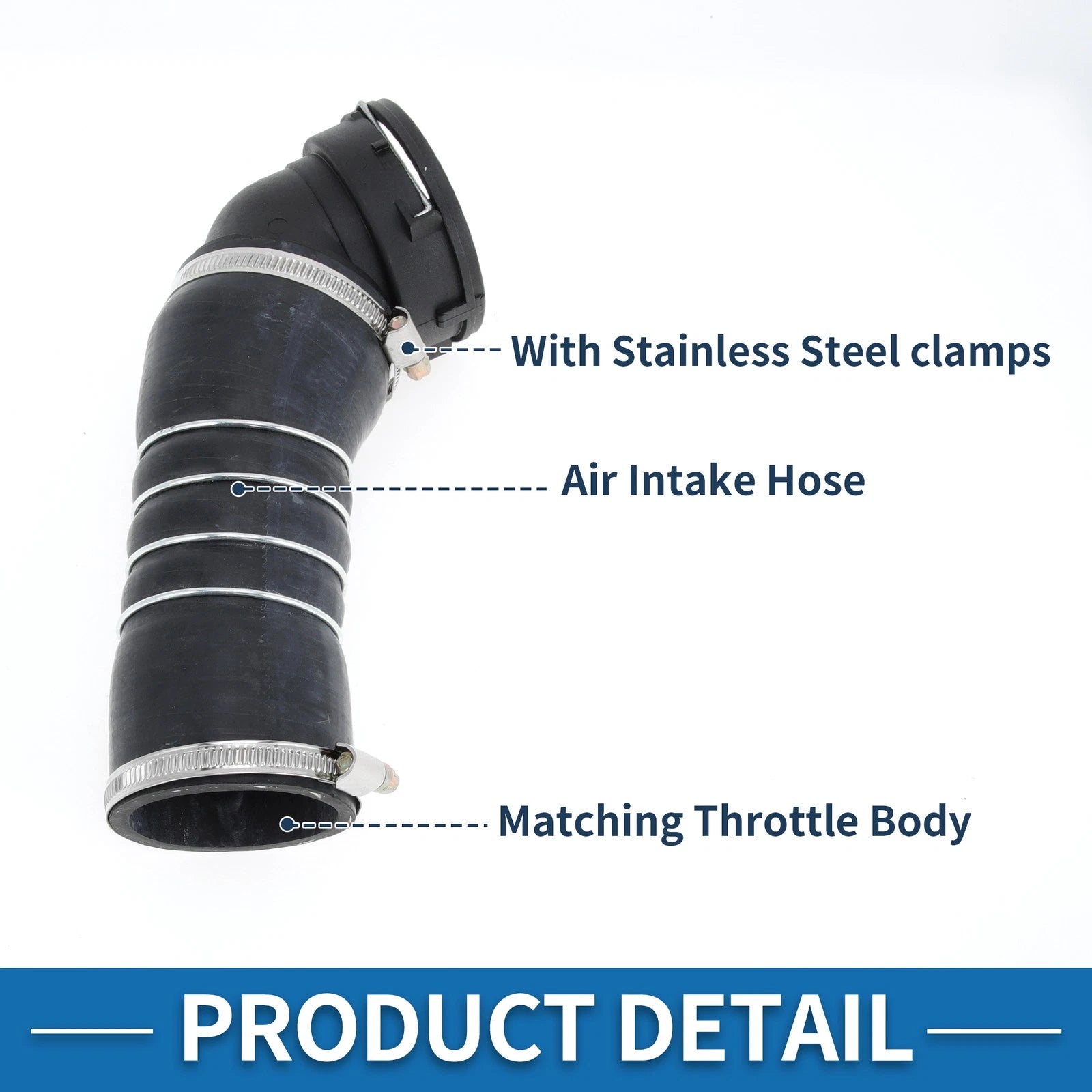 Engine Air Intake Hose with Clamps for BMW 5 Series Touring (2004–2010) No. 11618506079