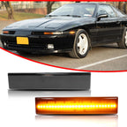 Smoked Amber LED Front Side Marker Lights for Toyota Supra Celica (1986–1992)