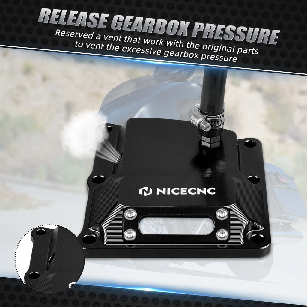 NICECNC M8 Vented Transmission Top Cover for Harley Electra Glide (2017–2023)