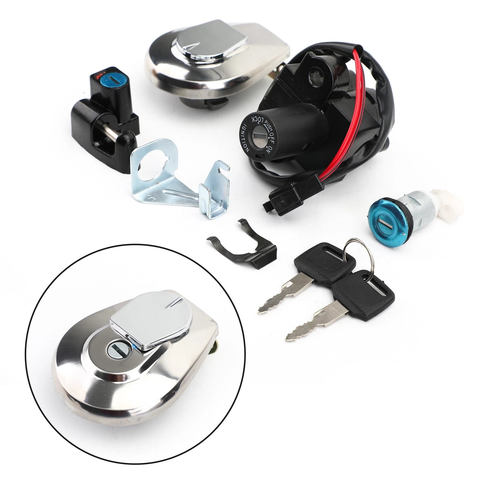 Ignition Switch & Fuel Gas Cap Lock Set with Keys for Honda CB750 Nighthawk (1991–2003)