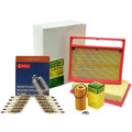 Set of 12 Mann Engine Air Oil Filters & Denso U-Groove Spark Plugs (Gap 0.032)